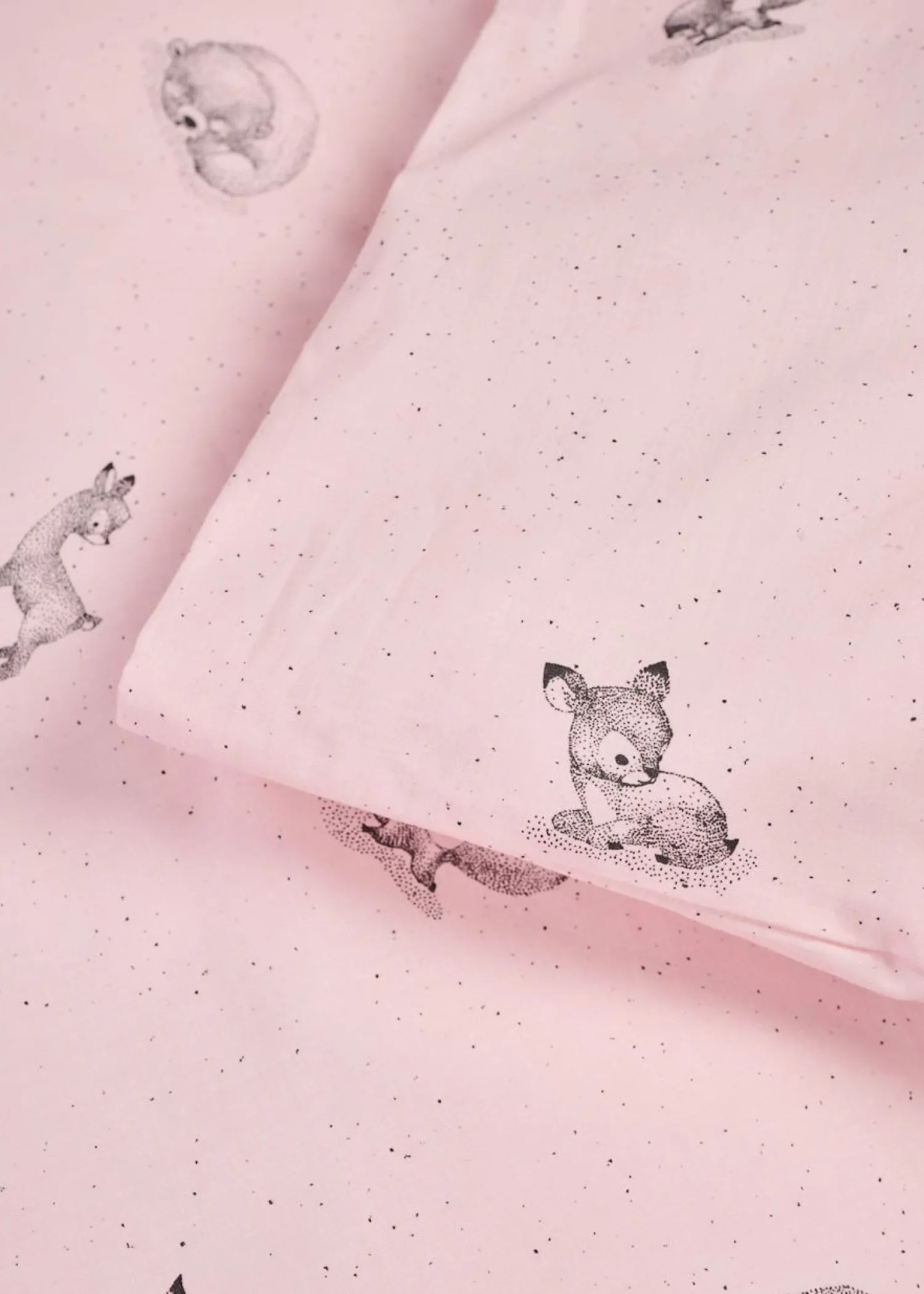 Sale Little Roomies Påslakanset baby ljusrosa - 100x130 38x55 cm