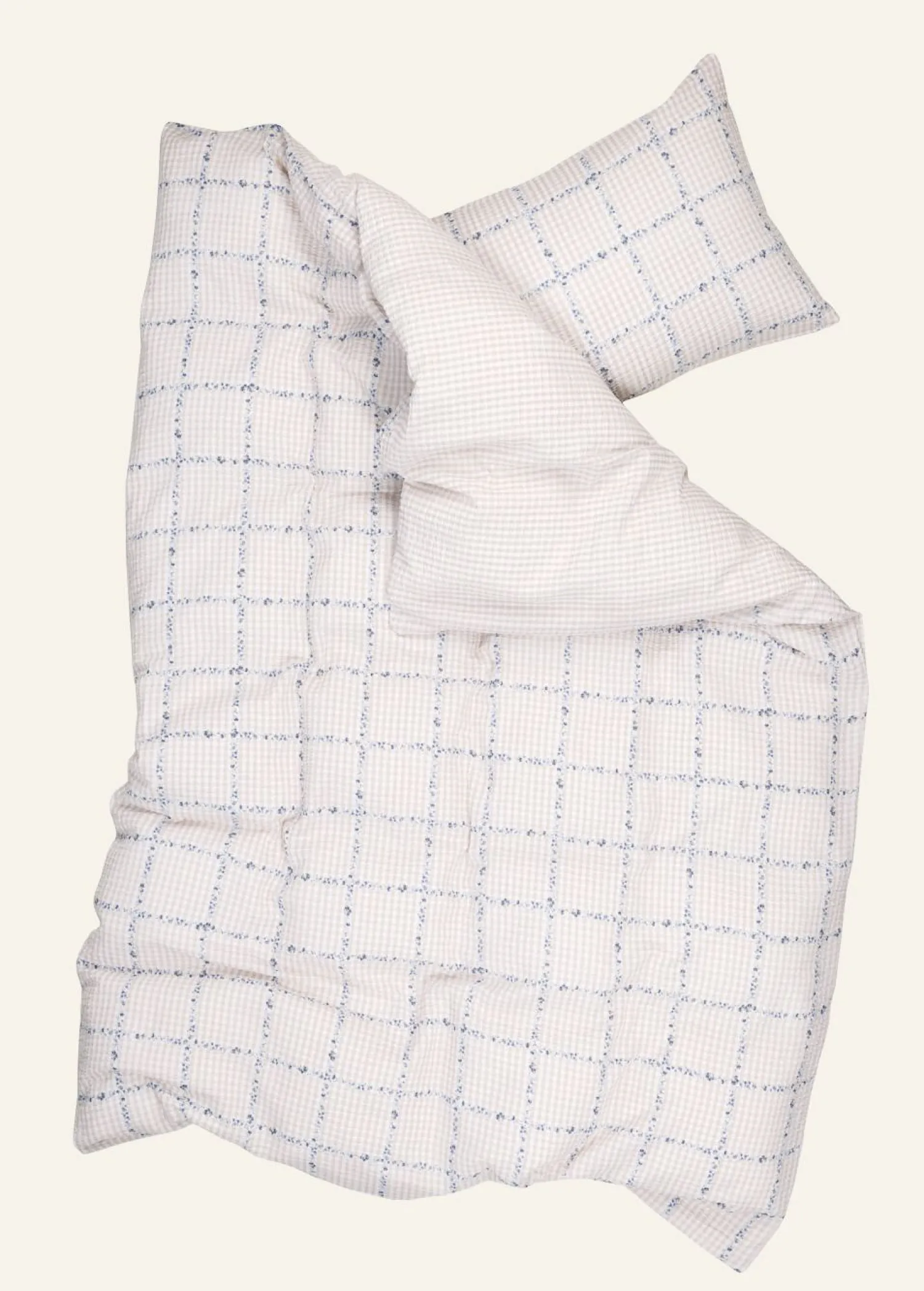 Outlet Påslakanset i bäckebölja multi/beige - 150x210 cm/50x60 cm