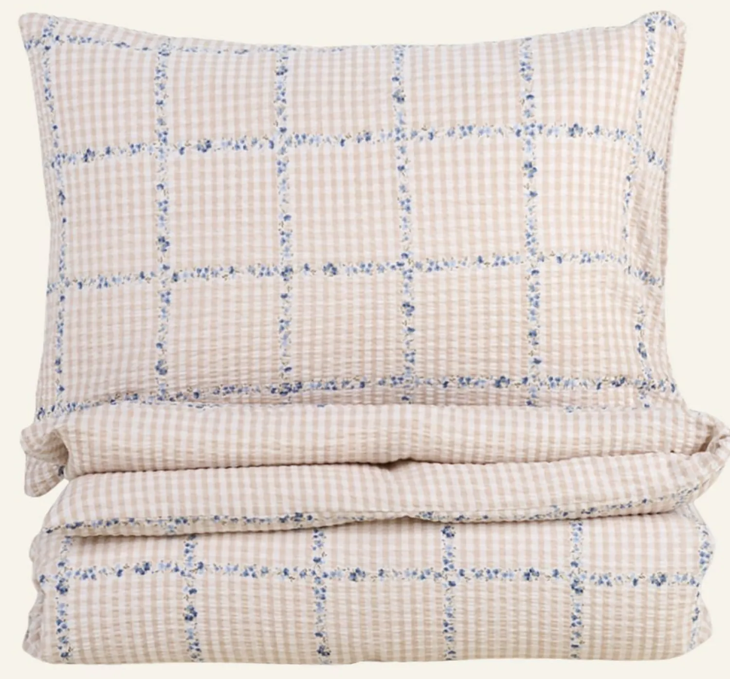 Outlet Påslakanset i bäckebölja multi/beige - 150x210 cm/50x60 cm