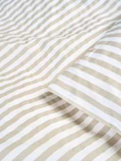 Påslakanset i bomull beige - 150x210 cm/50x60 cm