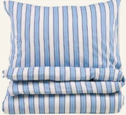 Discount Påslakanset i bomull blå - 150x210 cm