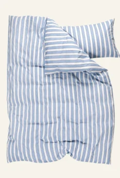 Discount Påslakanset i bomull blå - 150x210 cm