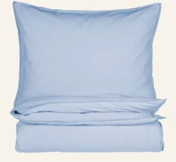 Discount Påslakanset i bomull blå - 150x210 cm/50x60 cm
