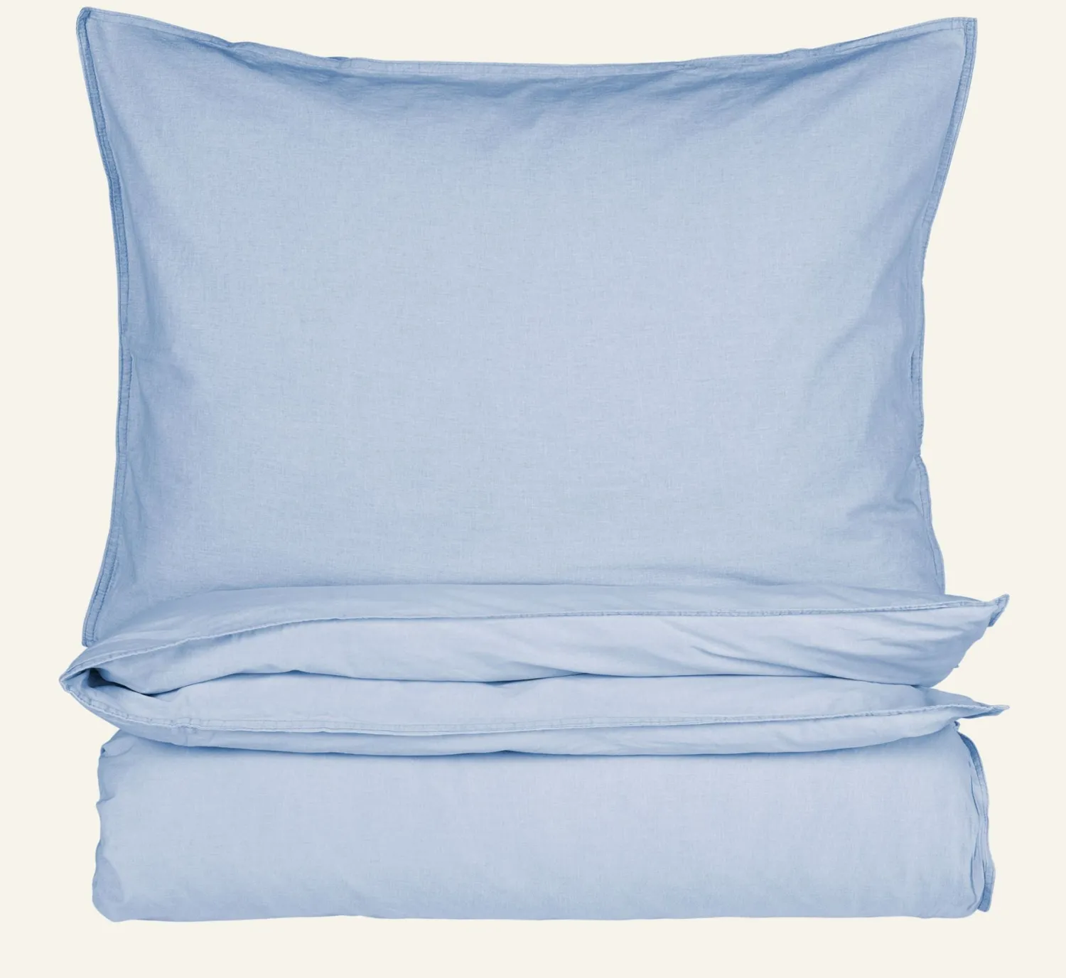 Discount Påslakanset i bomull blå - 150x210 cm/50x60 cm