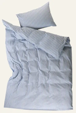 Clearance Påslakanset i bomull indigoblå - 150x210 cm/50x60 cm