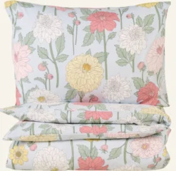 Outlet Påslakanset i bomull multi/blå - 150x210 cm