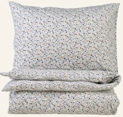Online Påslakanset i bomull multi/blå - 150x210 cm