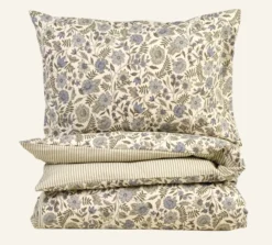 Discount Påslakanset i bomull olivgrön - 230x220 cm