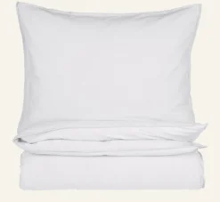 Clearance Påslakanset i bomull vit - 150x210 cm/50x60 cm