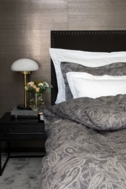 Clearance Premium Collection Påslakanset i egyptisk bomull satin grå - 150x210 cm