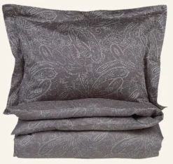 Clearance Premium Collection Påslakanset i egyptisk bomull satin grå - 150x210 cm