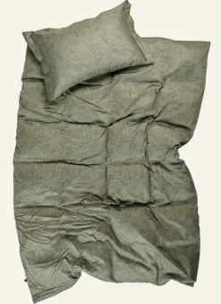 Online Premium Collection Påslakanset i egyptisk bomull satin olivgrön - 150x210 cm