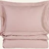Clearance Premium Collection Påslakanset i egyptisk bomull satin puderrosa - 150x210 cm/50x60 cm