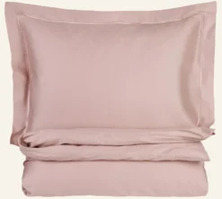 Clearance Premium Collection Påslakanset i egyptisk bomull satin puderrosa - 150x210 cm/50x60 cm