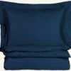 Outlet Premium Collection Påslakanset i egyptisk bomull satin dimblå - 150x210 cm/50x60 cm