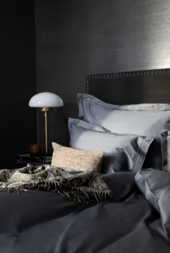 Discount Premium Collection Påslakanset i egyptisk bomull satin grå - 150x210 cm/50x60 cm
