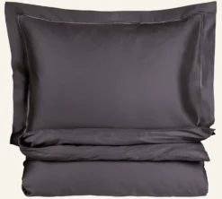 Discount Premium Collection Påslakanset i egyptisk bomull satin grå - 150x210 cm/50x60 cm