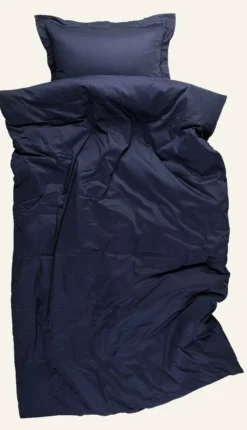 Clearance Premium Collection Påslakanset i egyptisk bomull satin blå - 150x210 cm/50x60 cm
