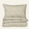 Discount Påslakanset i flanell multi/gul - 150x210 cm/50x60 cm