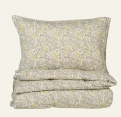 Discount Påslakanset i flanell multi/gul - 150x210 cm/50x60 cm