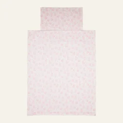 New Little Roomies Påslakanset i flanell rosa - 100x130 cm