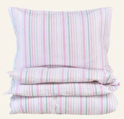 Sale Påslakanset i garnfärgad bäckebölja multi - 150x210 cm