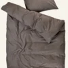 Hot Påslakanset i garnfärgad flanell brun - 150x210 cm