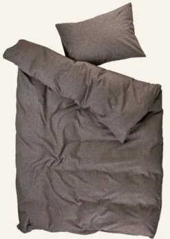 Hot Påslakanset i garnfärgad flanell brun - 150x210 cm