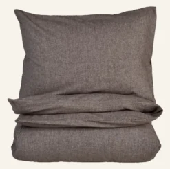 Hot Påslakanset i garnfärgad flanell brun - 150x210 cm