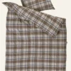 Online Påslakanset i garnfärgad flanell multi/brun - 150x210 cm