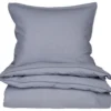 Clearance Påslakanset i linne & bomull denimblå - 150x210 cm