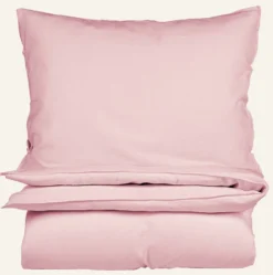 Sale Påslakanset i linne & bomull puderrosa - 150x210 cm
