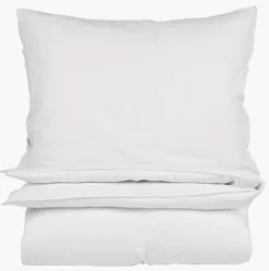 Sale Påslakanset i linne & bomull vit - 150x210 cm