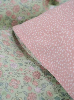Hot Påslakanset i percale korall - 150x210 cm/50x60 cm
