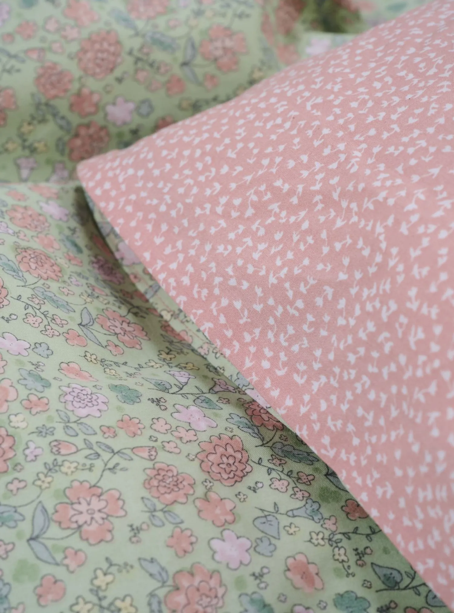 Hot Påslakanset i percale korall - 150x210 cm/50x60 cm