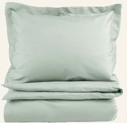 Best Påslakanset i percale lindblomsgrön - 150x210 cm