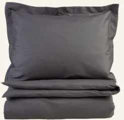 Påslakanset i percale mörkgrå - 150x210 cm