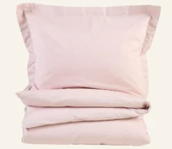 New Påslakanset i percale puderrosa - 150x210 cm