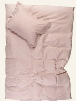 New Påslakanset i percale puderrosa - 150x210 cm