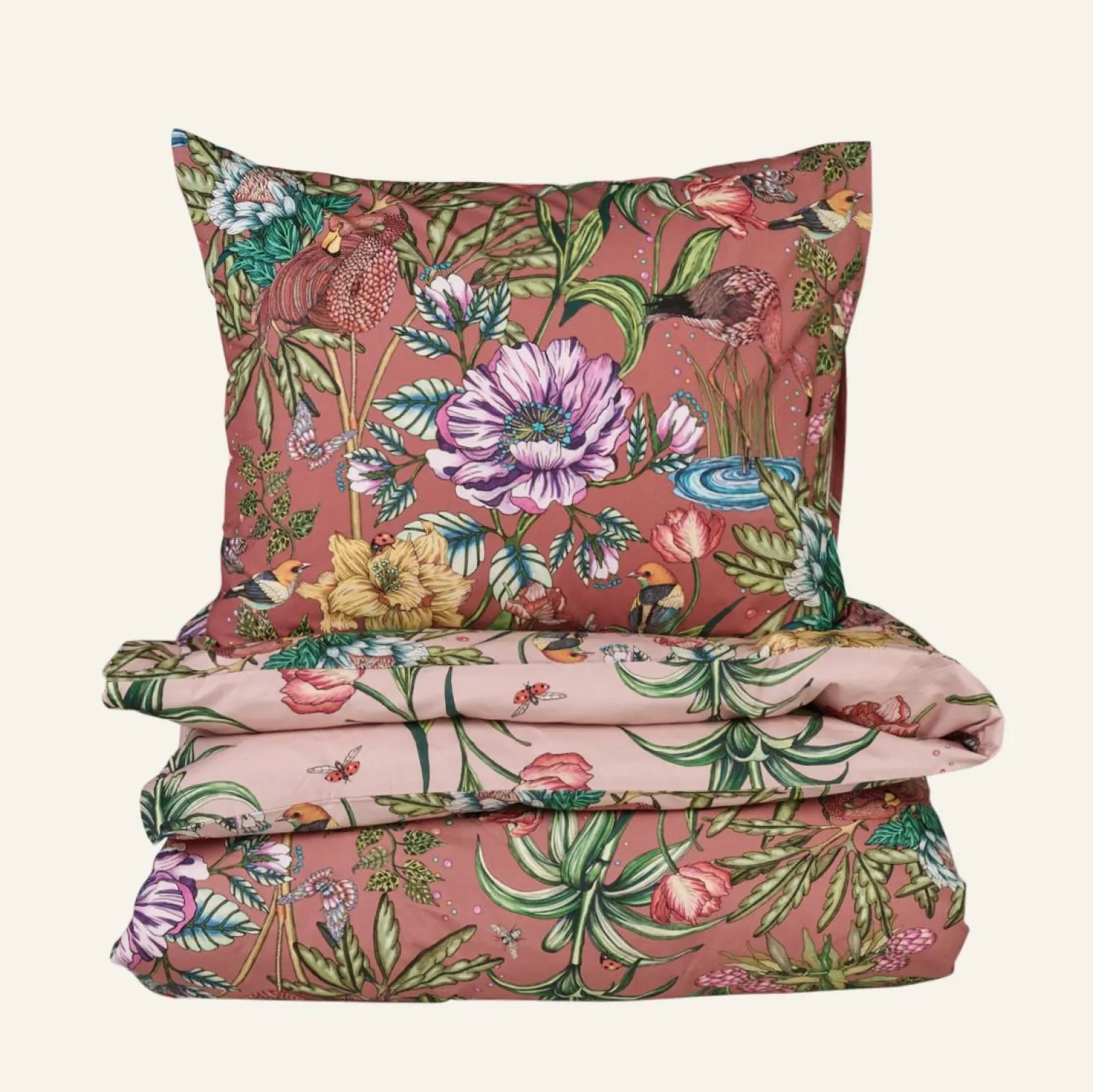 Outlet Nadja Wedin Påslakanset i percale rosa - 150x210 cm