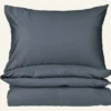 Outlet Påslakanset i satin dimblå - 150x210 cm