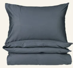 Outlet Påslakanset i satin dimblå - 150x210 cm