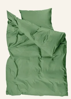 Best Påslakanset i satin grön - 230x220 cm