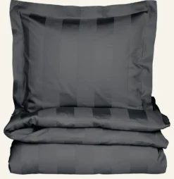Discount Påslakanset i satin grå - 150x210 cm