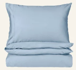 Sale Påslakanset i satin himmelsblå - 150x210 cm