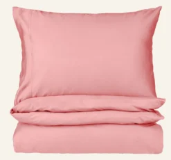 Online Påslakanset i satin ökenrosa - 150x210 cm