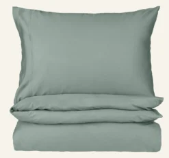 Sale Påslakanset i satin lindblomsgrön - 150x210 cm