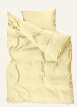 Best Påslakanset i satin ljusgul - 150x210 cm