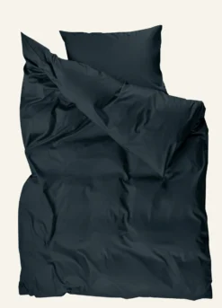 New Påslakanset i satin mörkblå - 150x210 cm