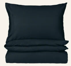 New Påslakanset i satin mörkblå - 150x210 cm